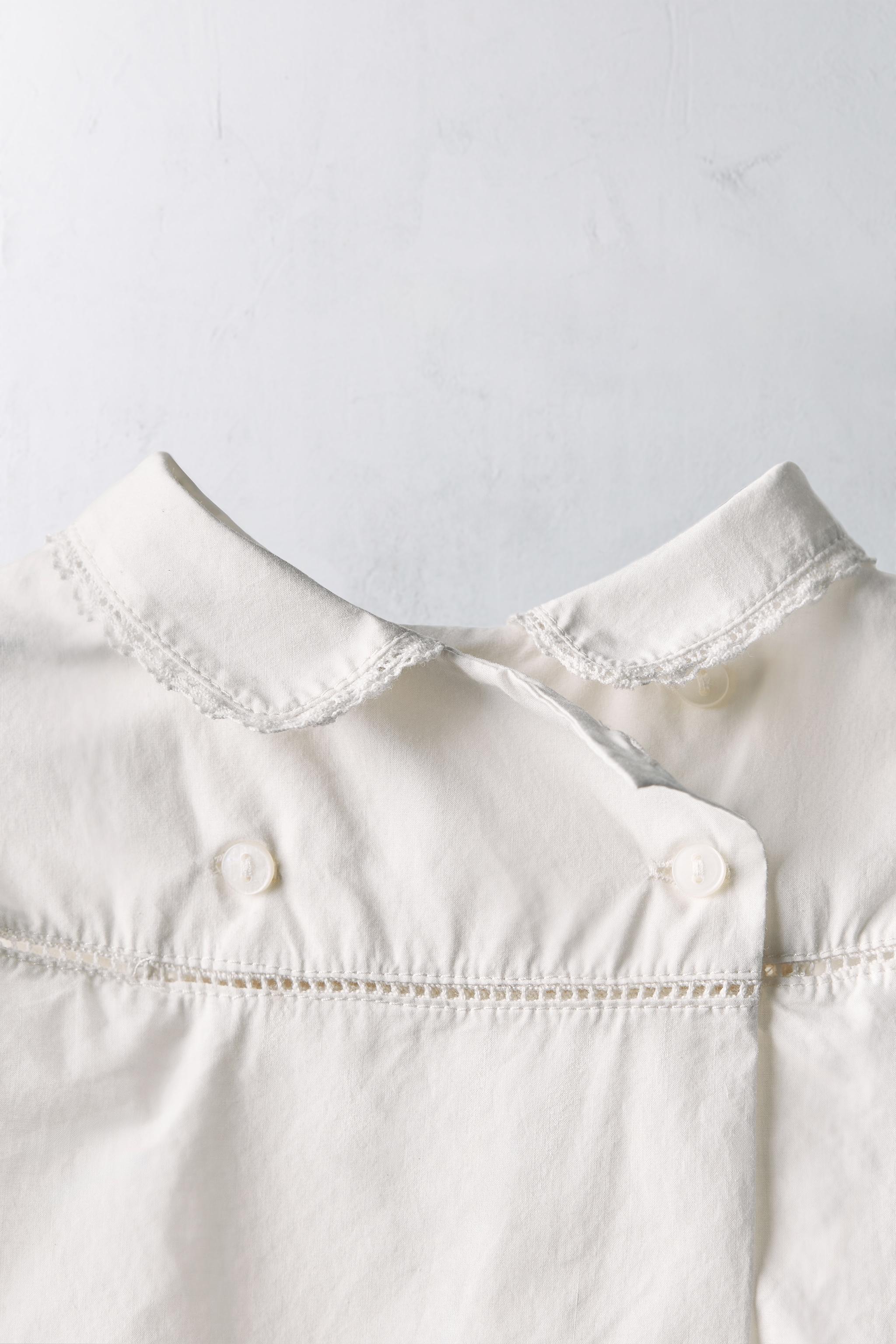 1 MONTH - 3 YEARS/ LIMITED EDITION POPLIN SHIRT AND EMBROIDERED FLOWER BLOOMERS SET